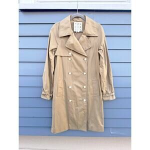 NWOT TRADEMARK Waxed Cotton Trench Coat Small S
